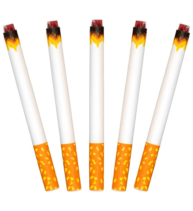 Set von 5 realistischen Puff-Puff Zigaretten als Fasnacht Kostümzubehör