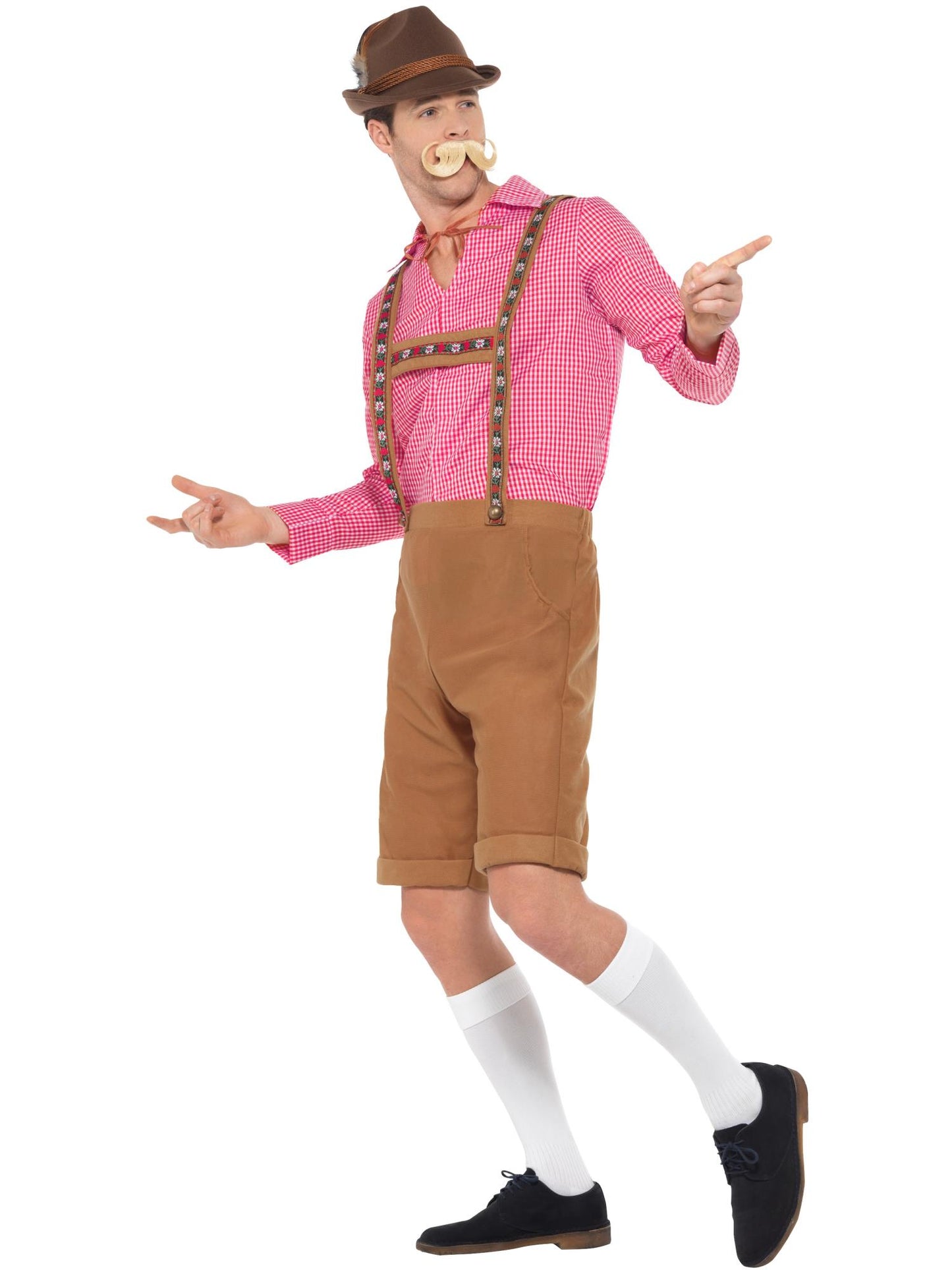 Smiffys Mr Bavarian Costume, Red & Brown CS für Herren