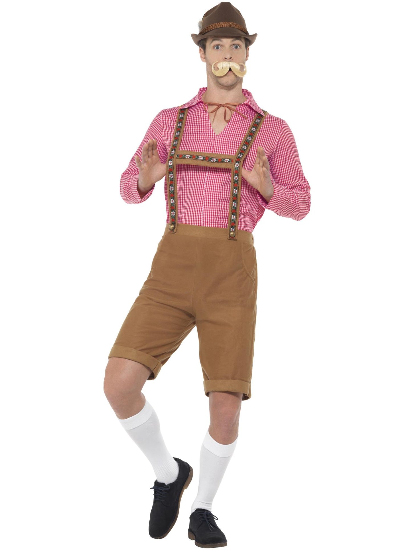Smiffys Mr Bavarian Costume, Red & Brown CS für Herren