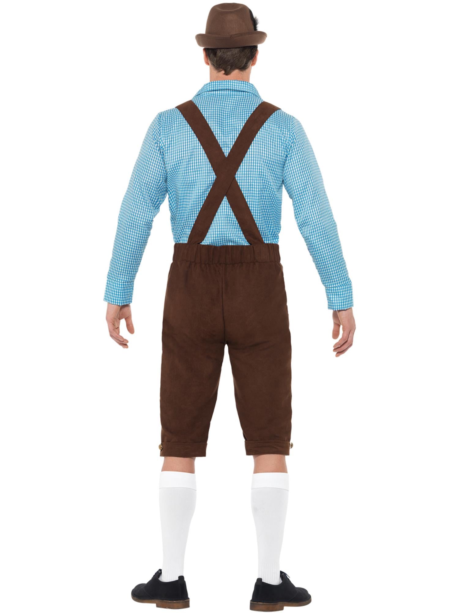 Smiffys Bavarian Beer Fest Kostüm für Herren blau-braun – Detailansicht