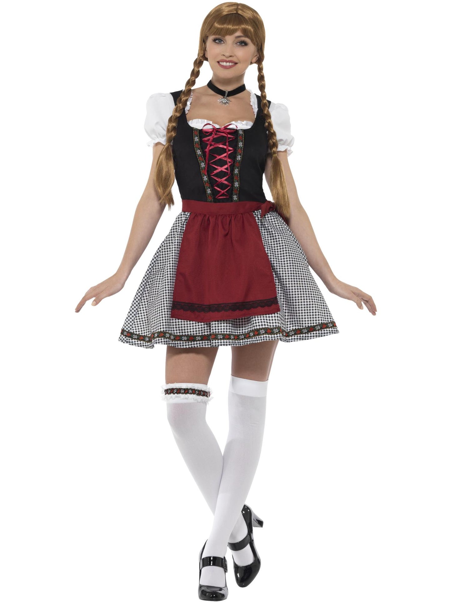 Smiffys Flirty Fräulein bayerisches Kostüm schwarz für Damen – Produktansicht