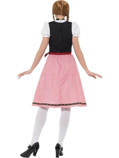 Smiffys Bavarian Tavern Maid Kostüm für Damen in Rot und Schwarz – Detailansicht