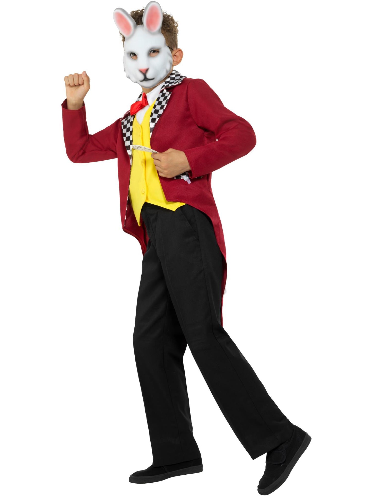 Smiffys White Rabbit Kostüm für Kinder, mehrfarbig, mit Maske – Seitenansicht