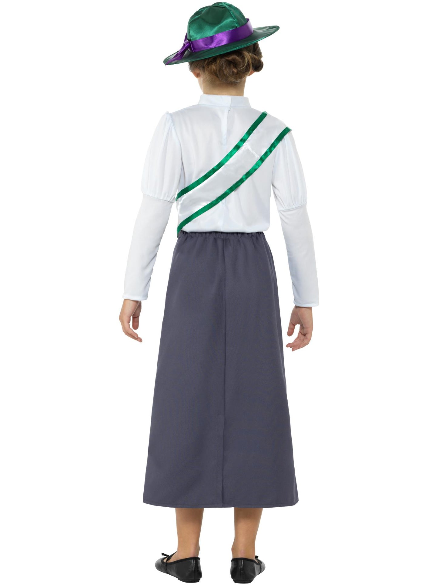 Smiffys Victorian Suffragette Costume, Grey CS für Mädchen