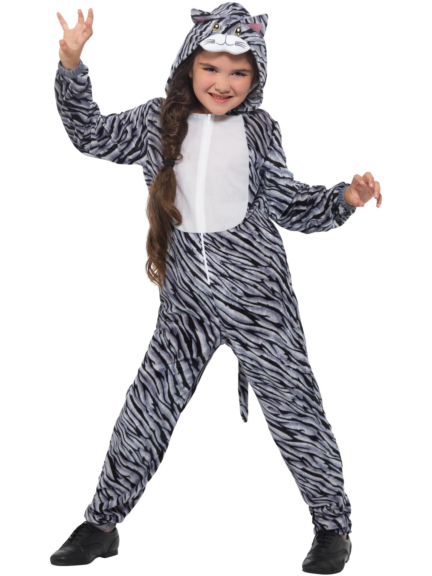 Smiffys Tabby Cat Costume, Grey CS für Unisex