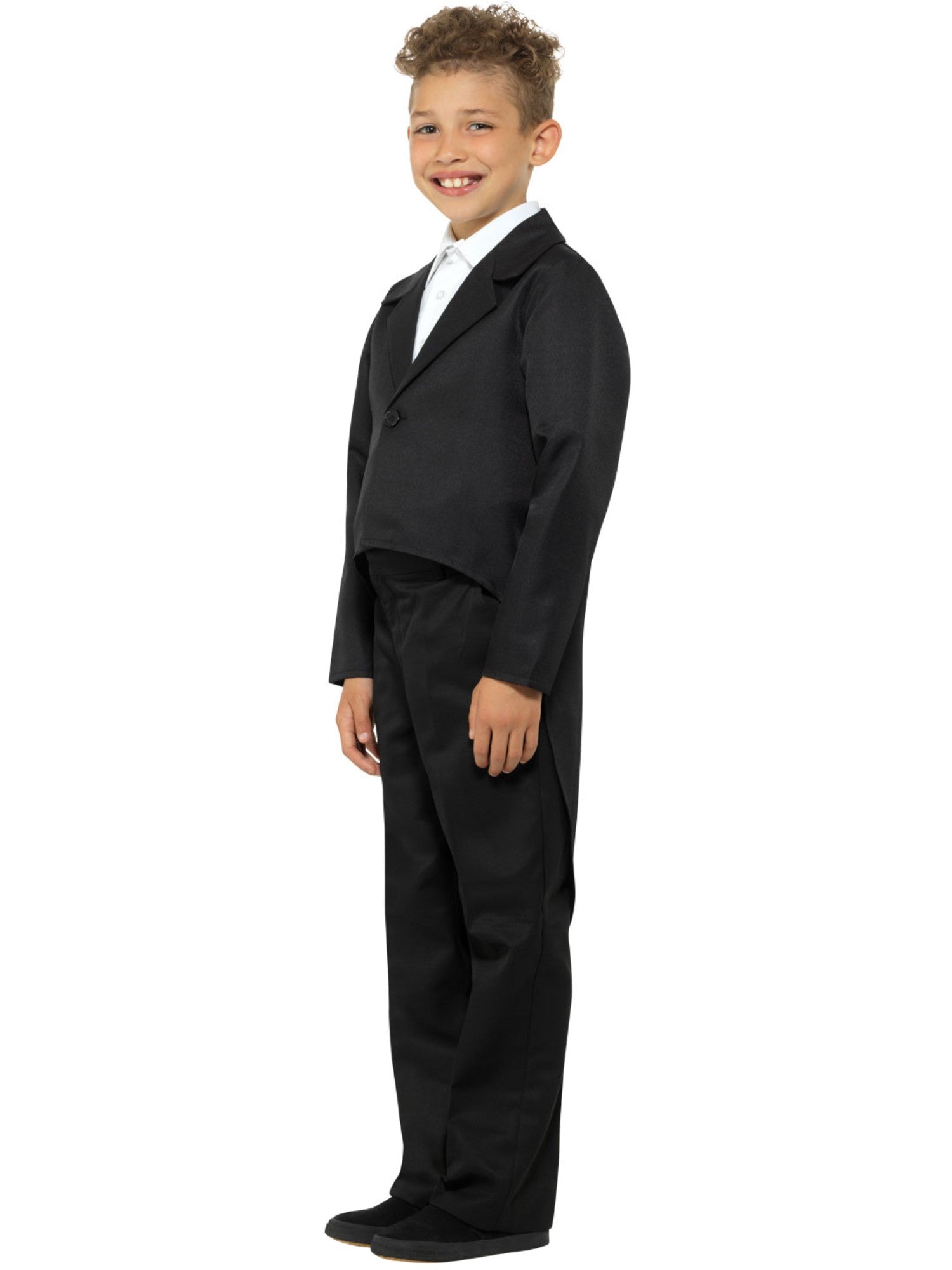 Smiffys BOOK WEEK Tailcoat schwarz für Kinder – Seitenansicht