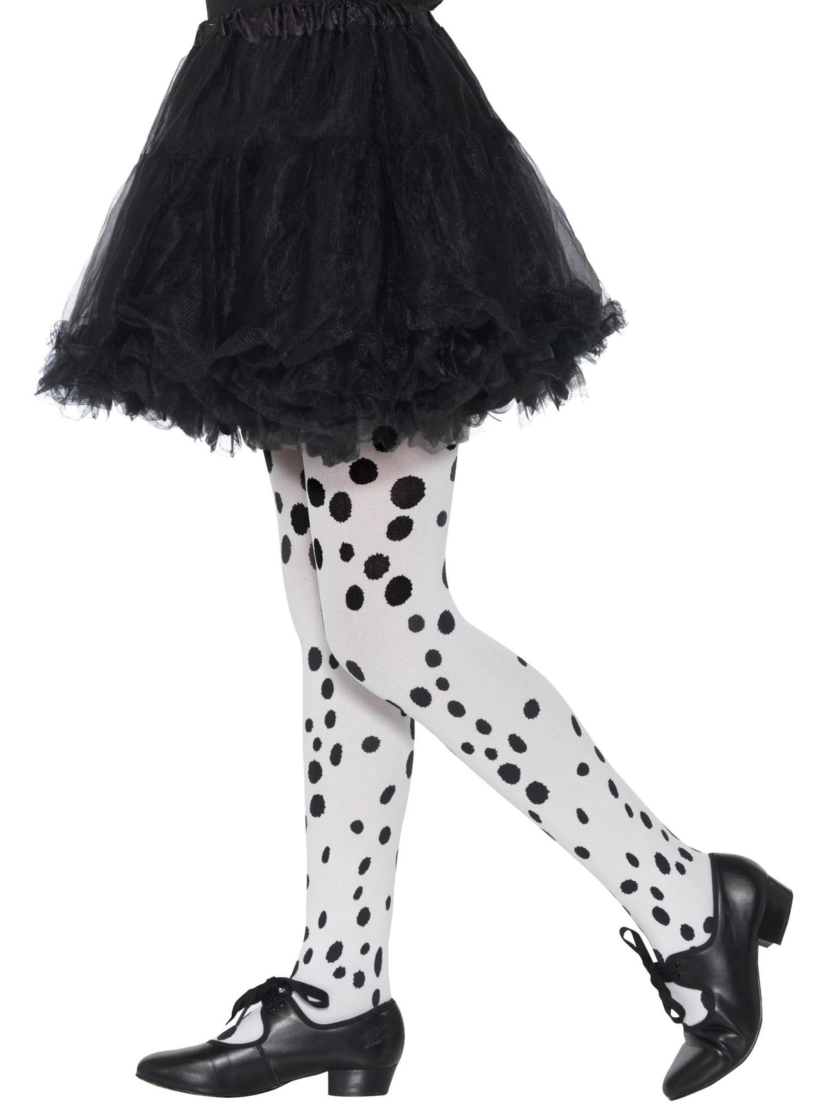 Smiffys CRUELLA Dalmatian Tights, Childs, Black & White für Mädchen