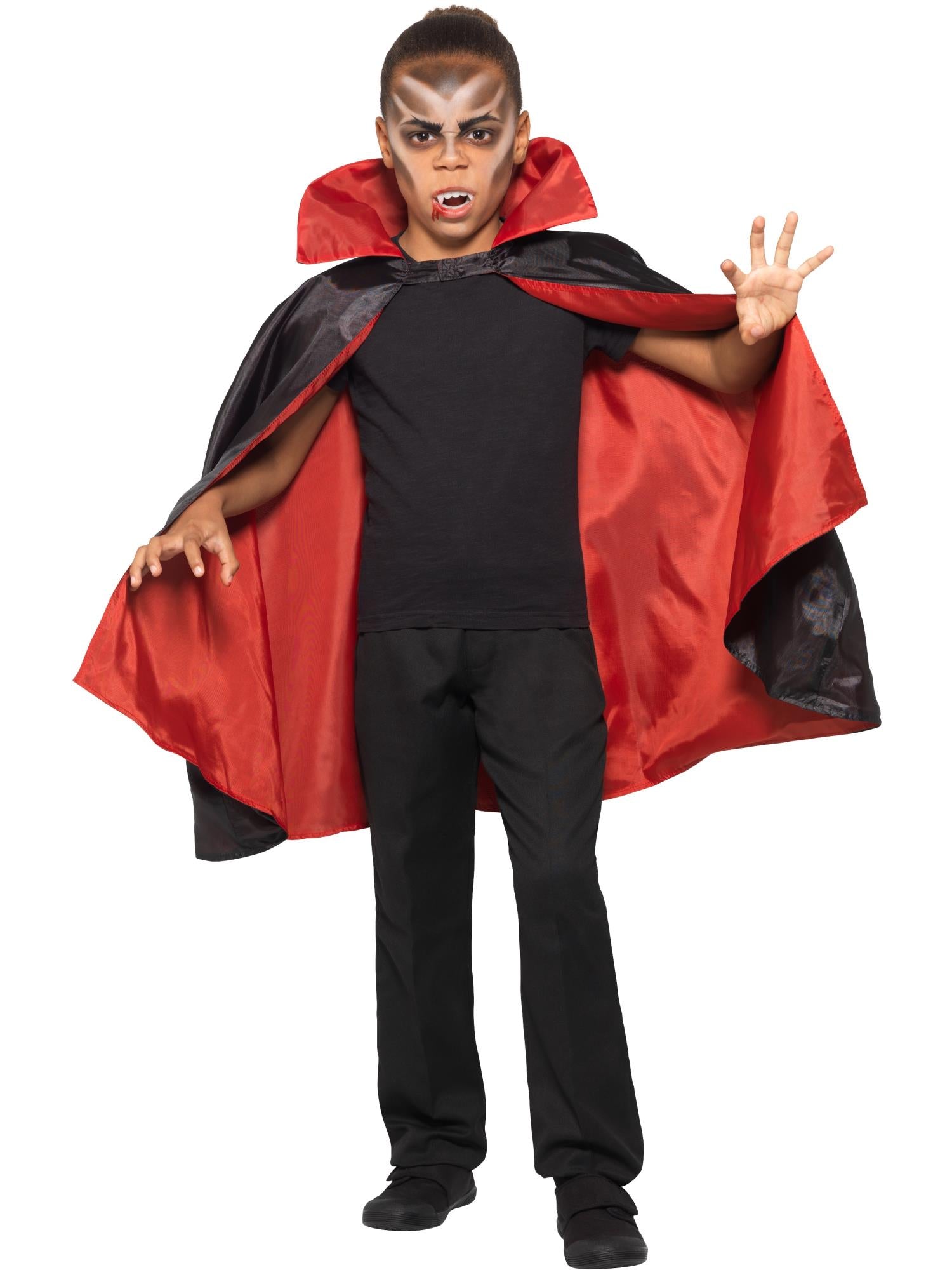 Smiffys Reversible Vampire Cape, Black & Red für Unisex – Produktansicht