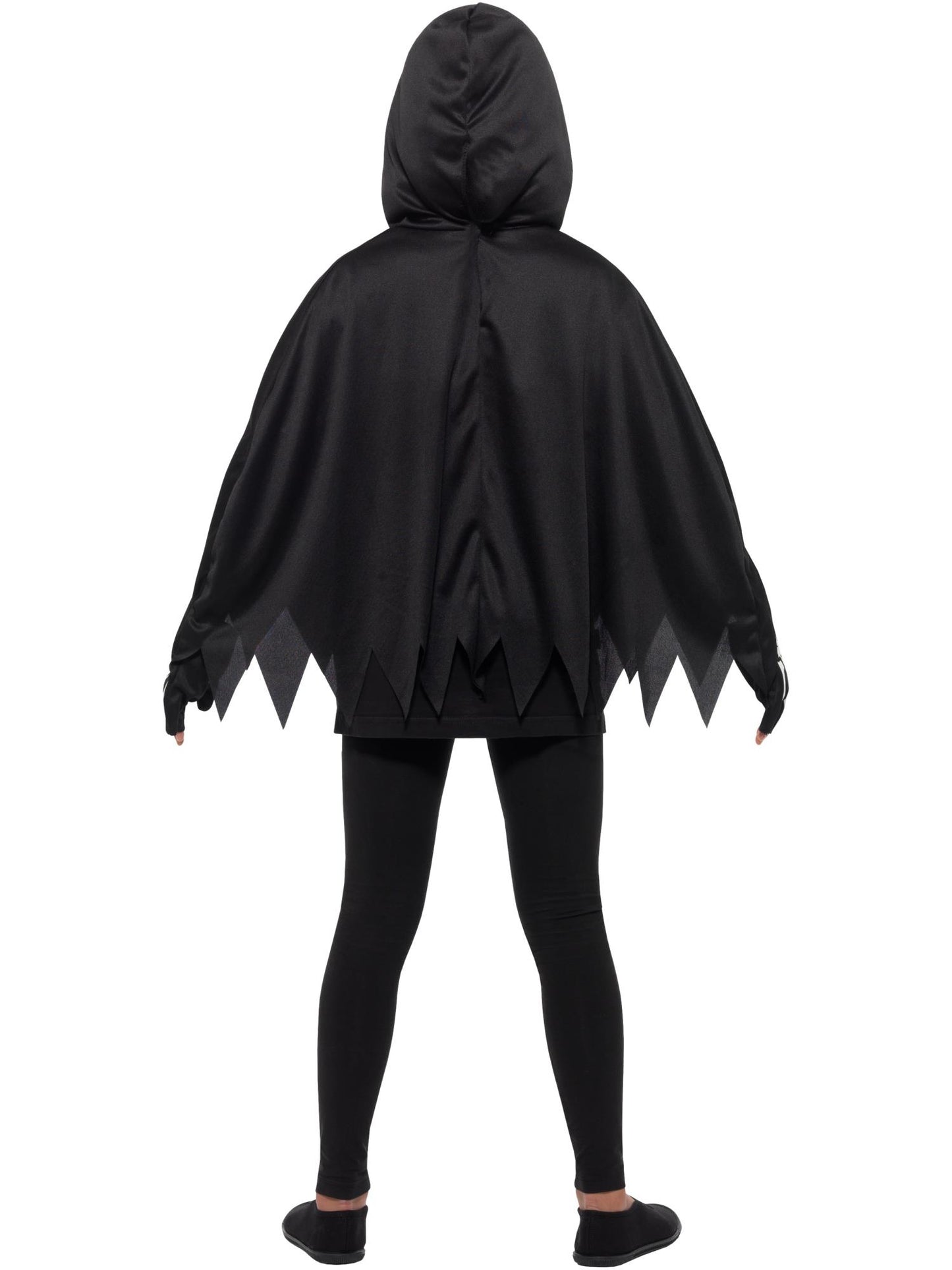 Smiffys Skeleton-Poncho für Kinder mit Handschuhen – Detailansicht