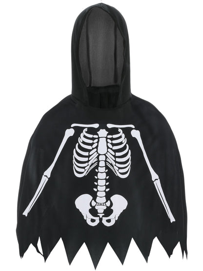 Smiffys Kids Unisex Skeleton Poncho, with Gloves AC