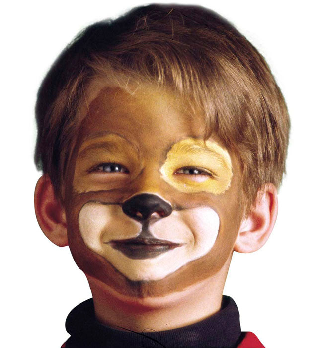 Tier-Schminkset mit 6 verschiedenen Tiermotiven für Fasnacht und Karneval