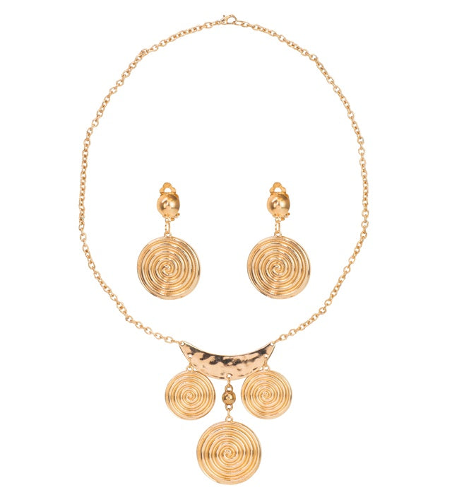 Römerin Schmuck-Set mit Halskette und Ohrringen in antikem Design