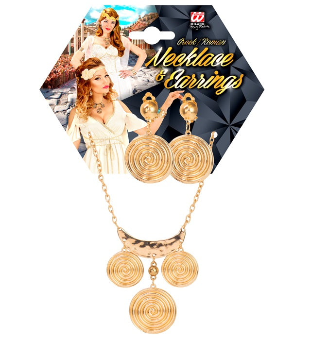 Römerin Schmuck-Set mit Halskette und Ohrringen in antikem Design