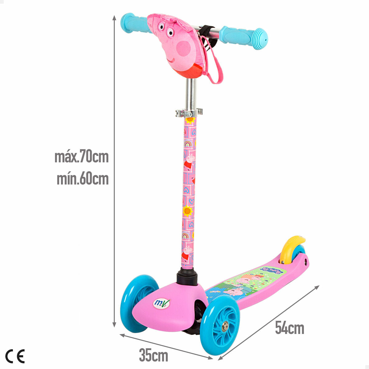 Peppa Pig Roller Peppa Pig Metall Kunststoff Bunt