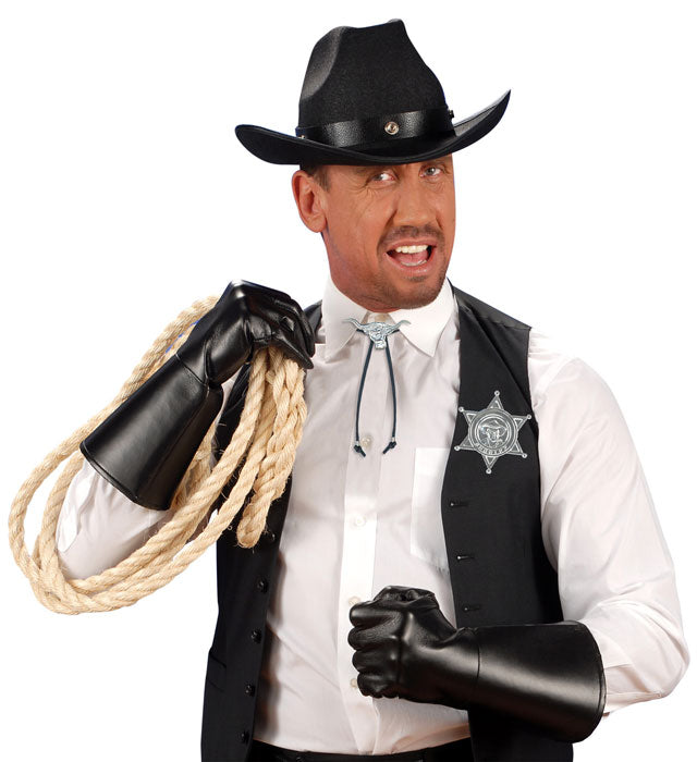 Cowboy Set mit Fliege und Sheriff-Stern als Fasnacht Kostümzubehör