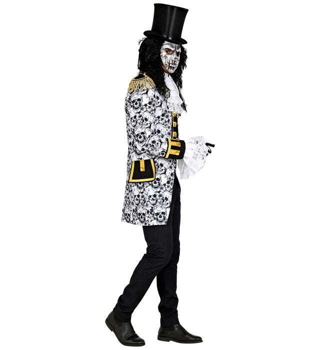 Herren Paradefrack mit Dia de los Muertos Totenkopf-Motiv für Fasnacht