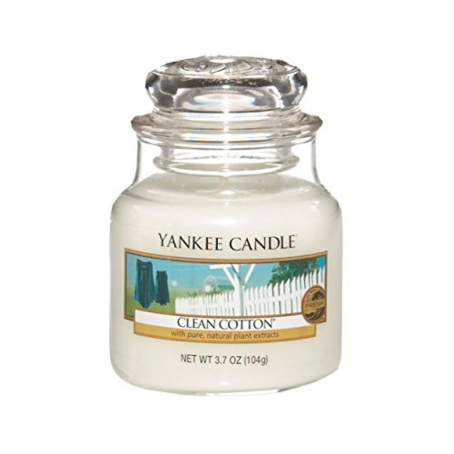 Yankee Candle, Clean Cotton, Duftkerze, 104 g