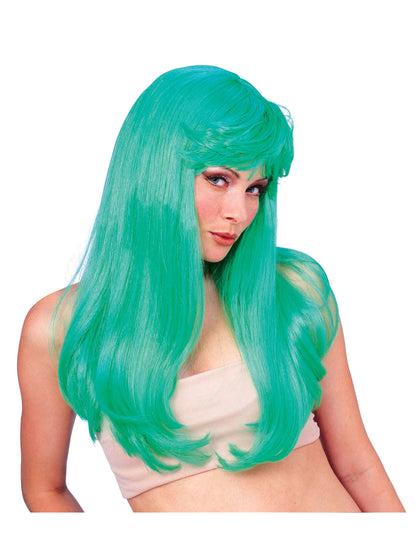 Rubies Glamour Wig Green Perücke