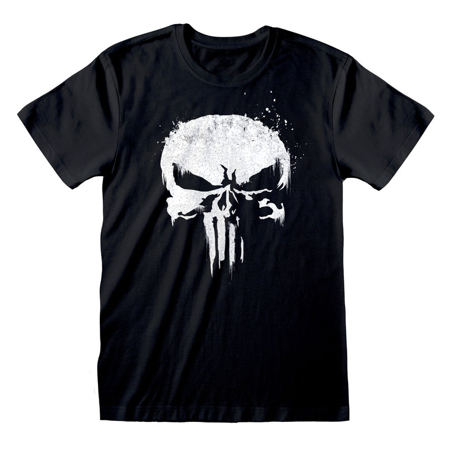 Schwarzes Marvel Kurzarm-T-Shirt mit Logo, Unisex – Produktansicht