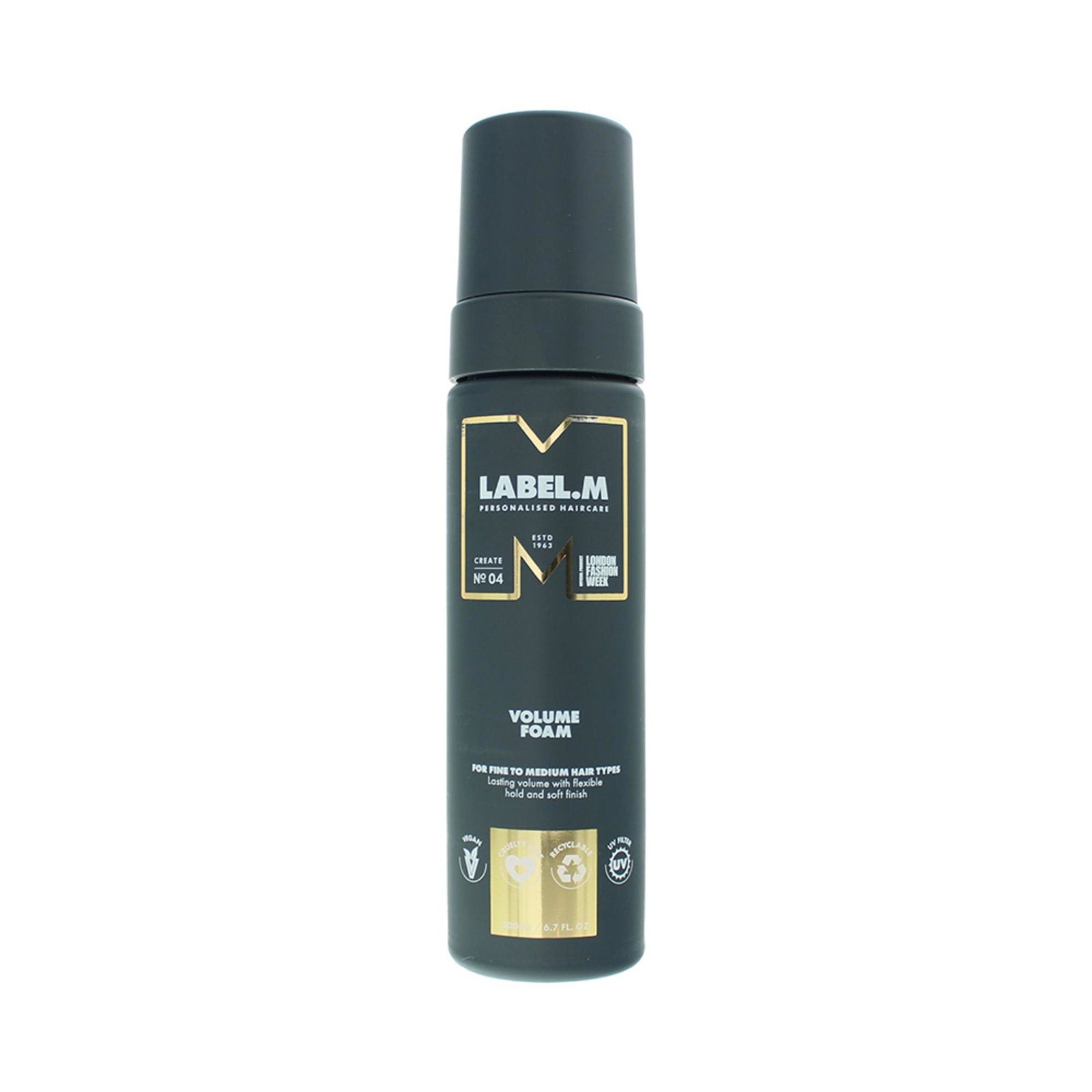 Label.M Label.M, Volume, Haarstyling-Mousse, Volumen und Zustand, Flexibler Halt, 200 ml Regular
