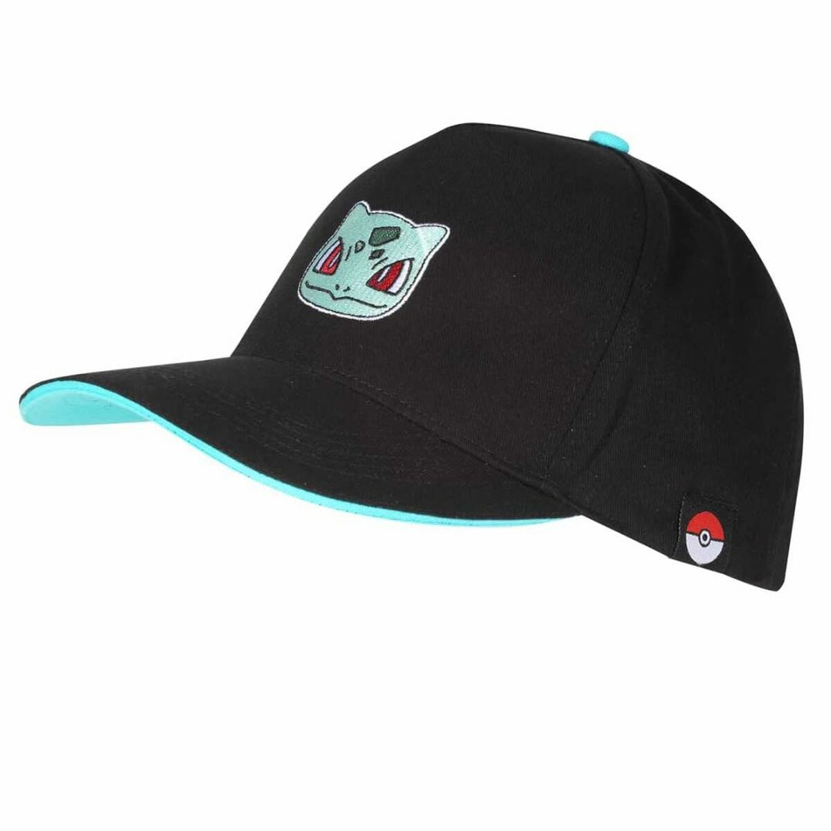 Unisex-Hut Pokémon Bulbasaur Badge Schwarz Einheitsgröße 58 cm