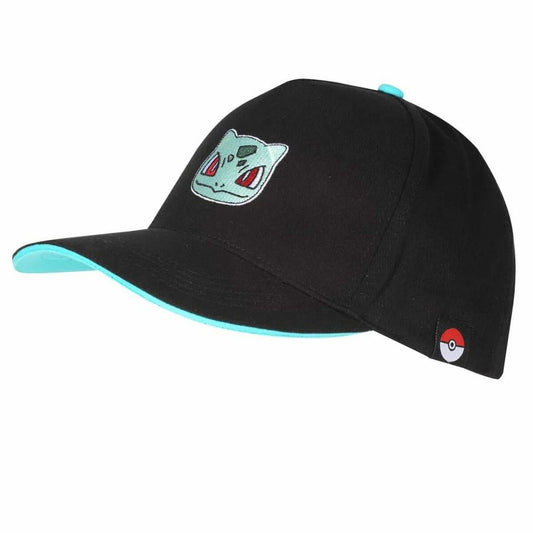 Unisex-Hut Pokémon Bulbasaur Badge Schwarz Einheitsgröße 58 cm