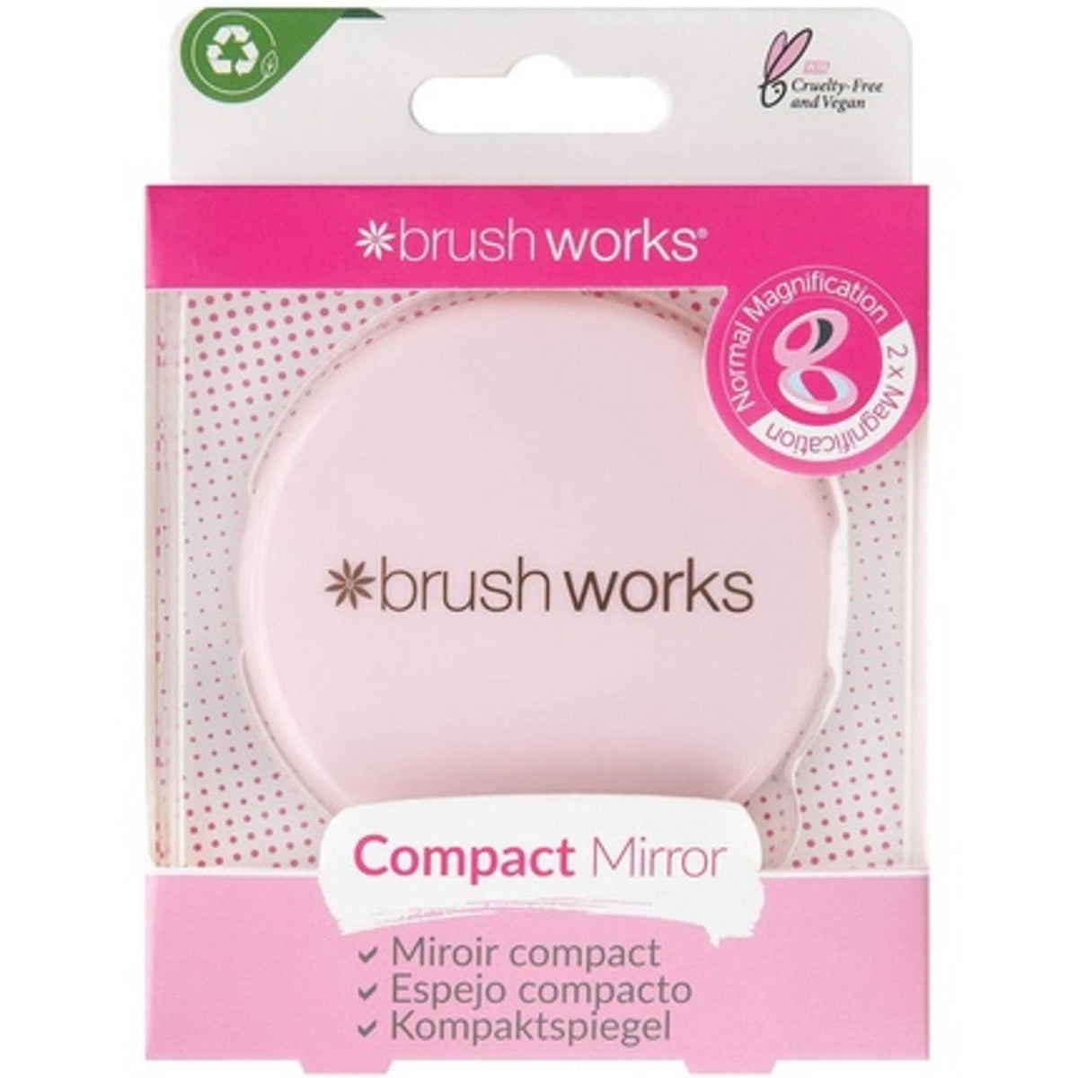 Brushworks, Taschenspiegel, Rosa