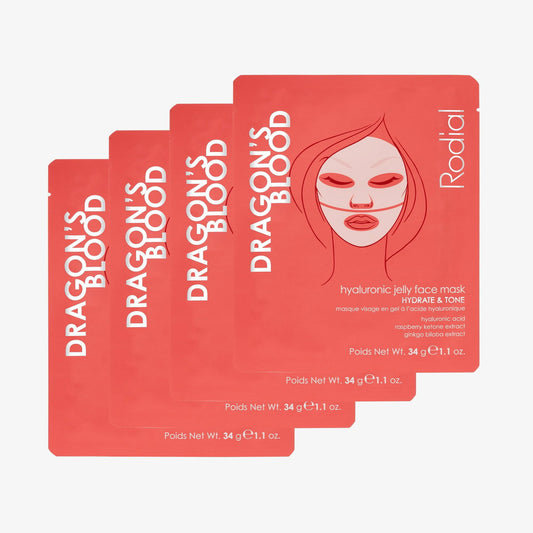 Rodial Rodial, Dragon's Blood, Hydratisierend, Gelmaske, Gesicht, 4 stk, 4 stk Regular