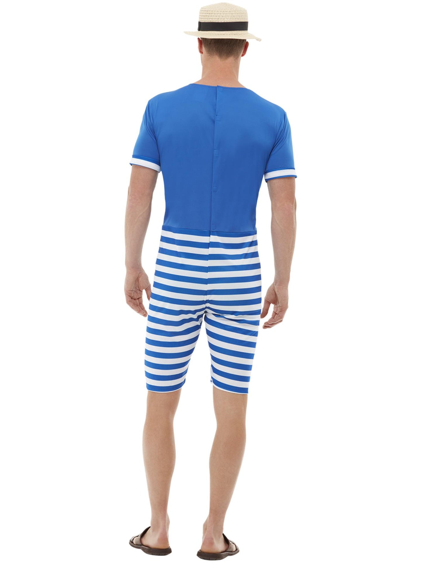 Smiffys 1920S 20s Bathing Suit Costume, Blue & White CS für Herren