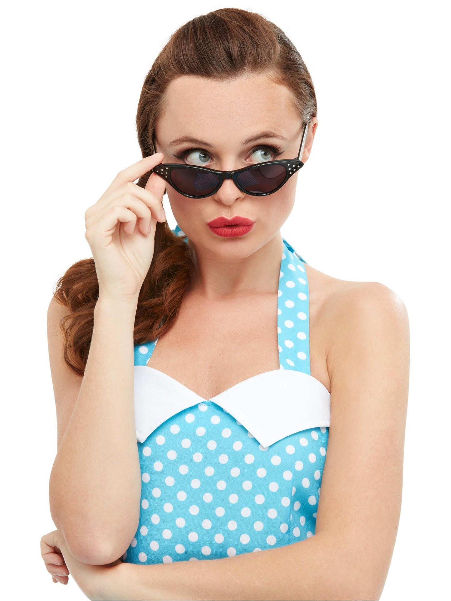 Smiffys 1950er Rock’n’Roll-Sonnenbrille mit Diamantdetails für Damen