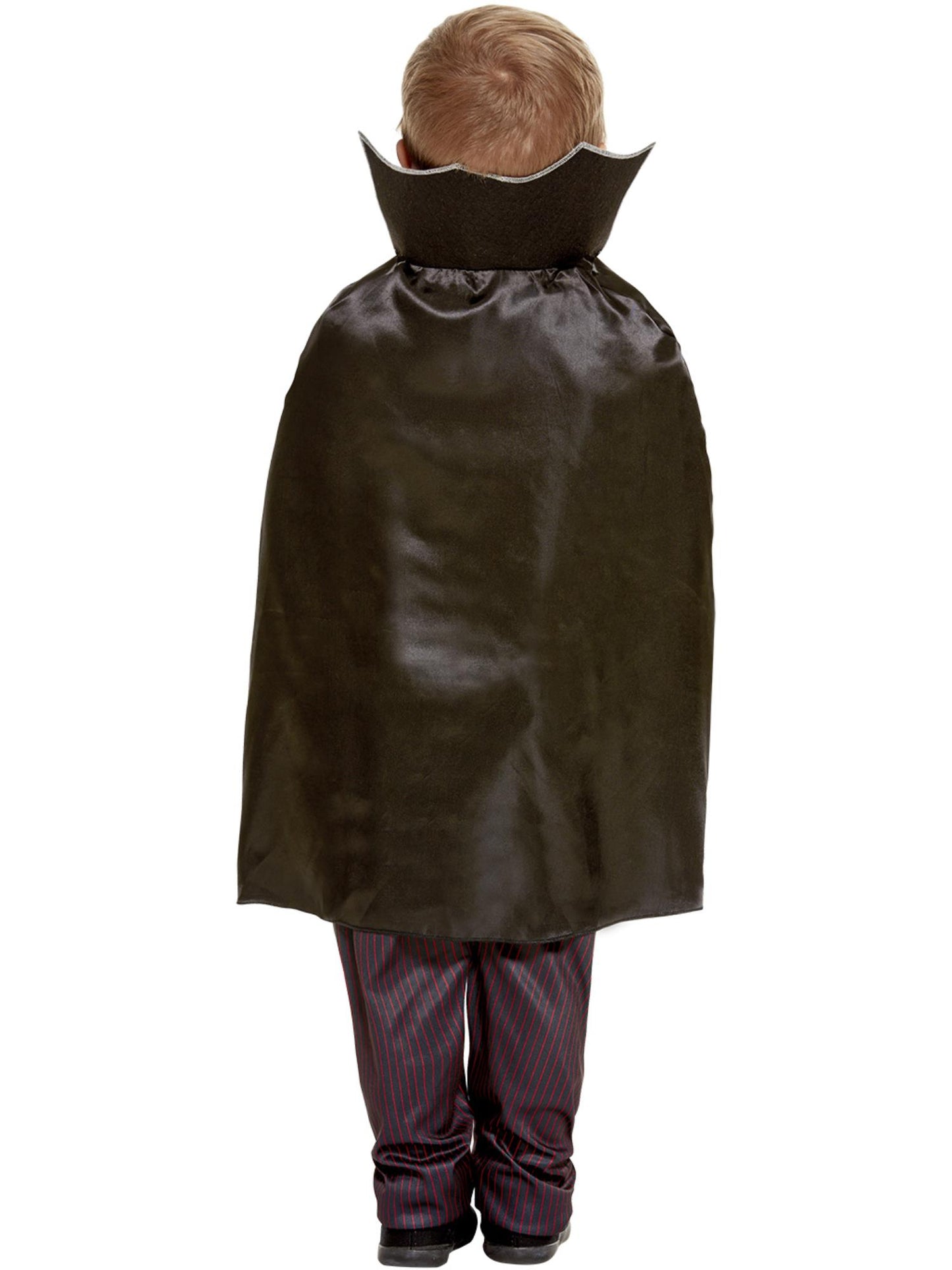 Smiffys rotes Vampirkostüm für Kleinkinder mit Oberteil Hose und Umhang – Detailansicht