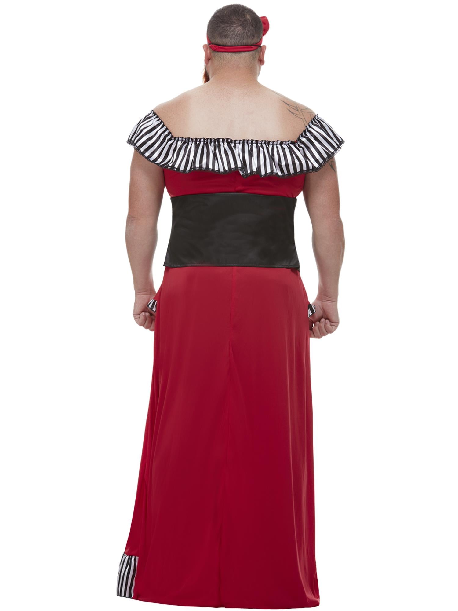 Smiffys JESTER Bearded Lady Kostüm Rot für Herren – Detailansicht