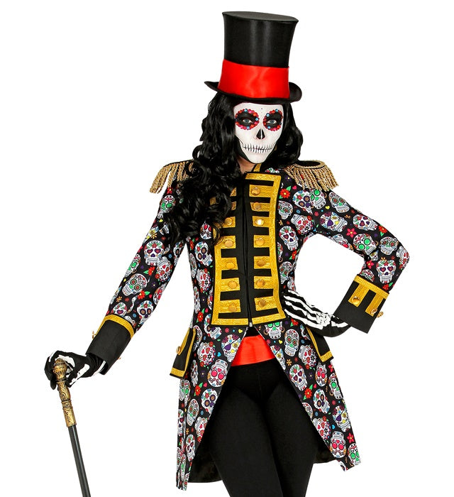 Damen Paradefrack im Dia de los Muertos Stil für Fasnacht und Karneval