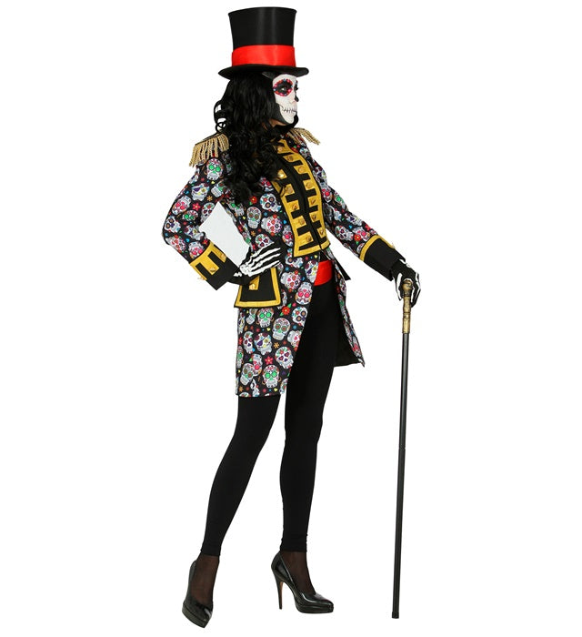 Damen Paradefrack im Dia de los Muertos Stil für Fasnacht und Karneval