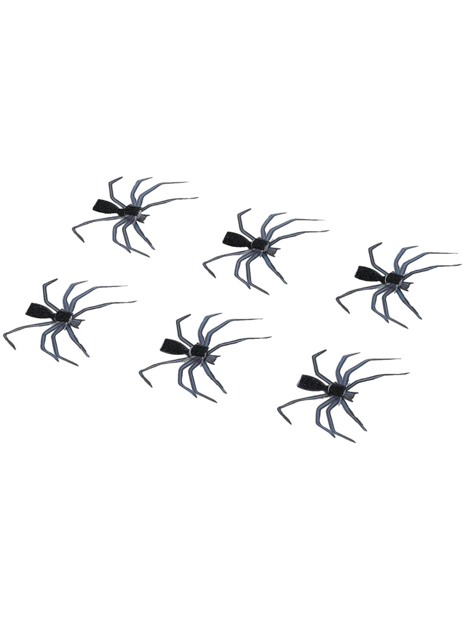 Smiffys 3D Spider Stickers schwarze Spinnensticker für Make-up-FX – Seitenansicht