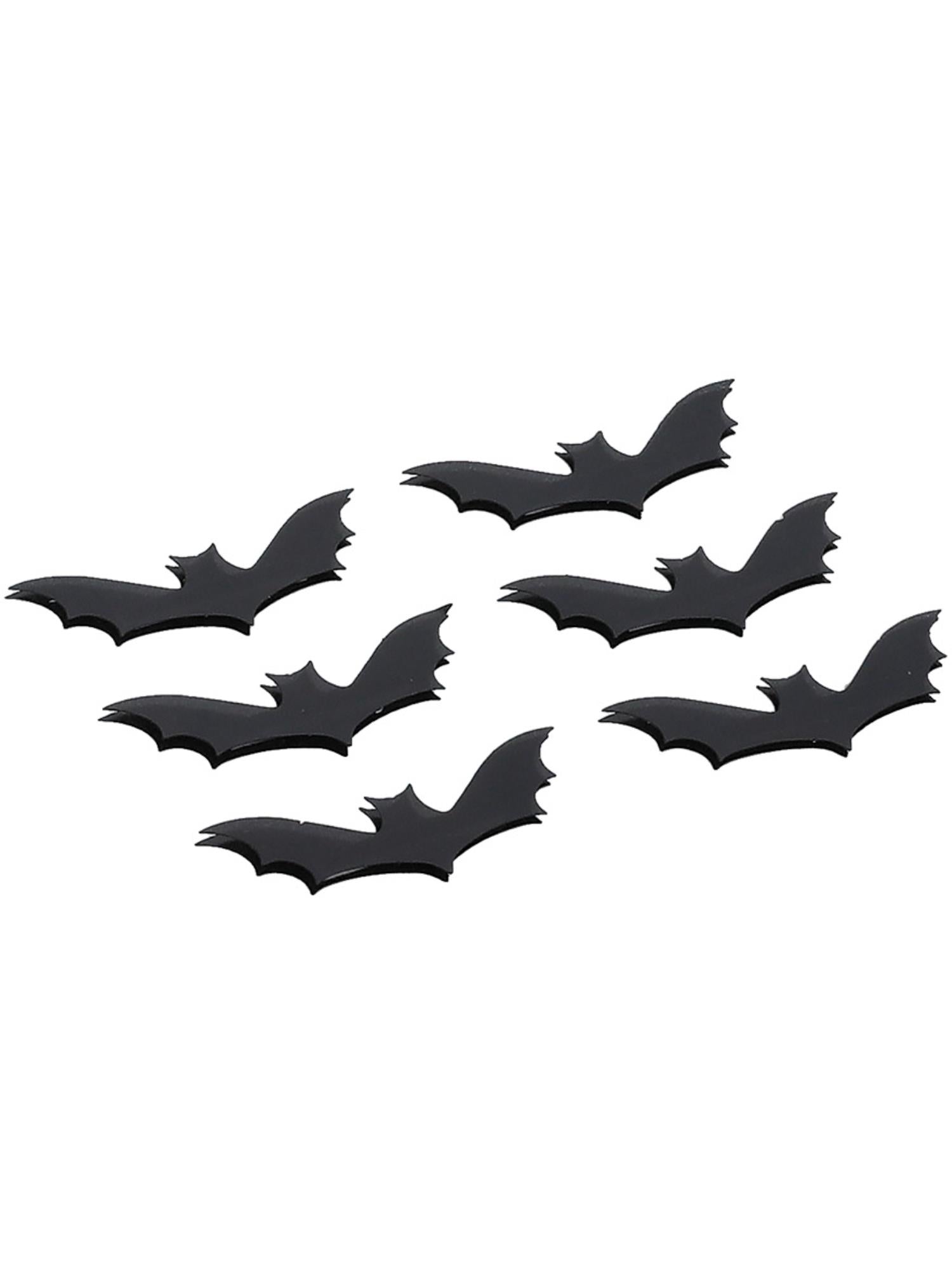 Smiffys schwarze 3D-Bat-Sticker für Make-up FX, 6 Stück – Seitenansicht