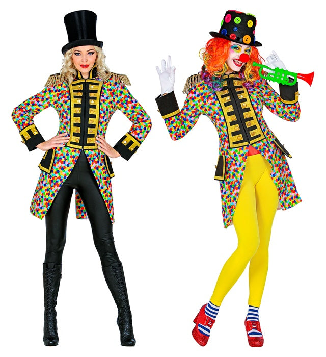 Damenkostüm Konfetti Paradefrack bunt für Fasnacht und Karneval