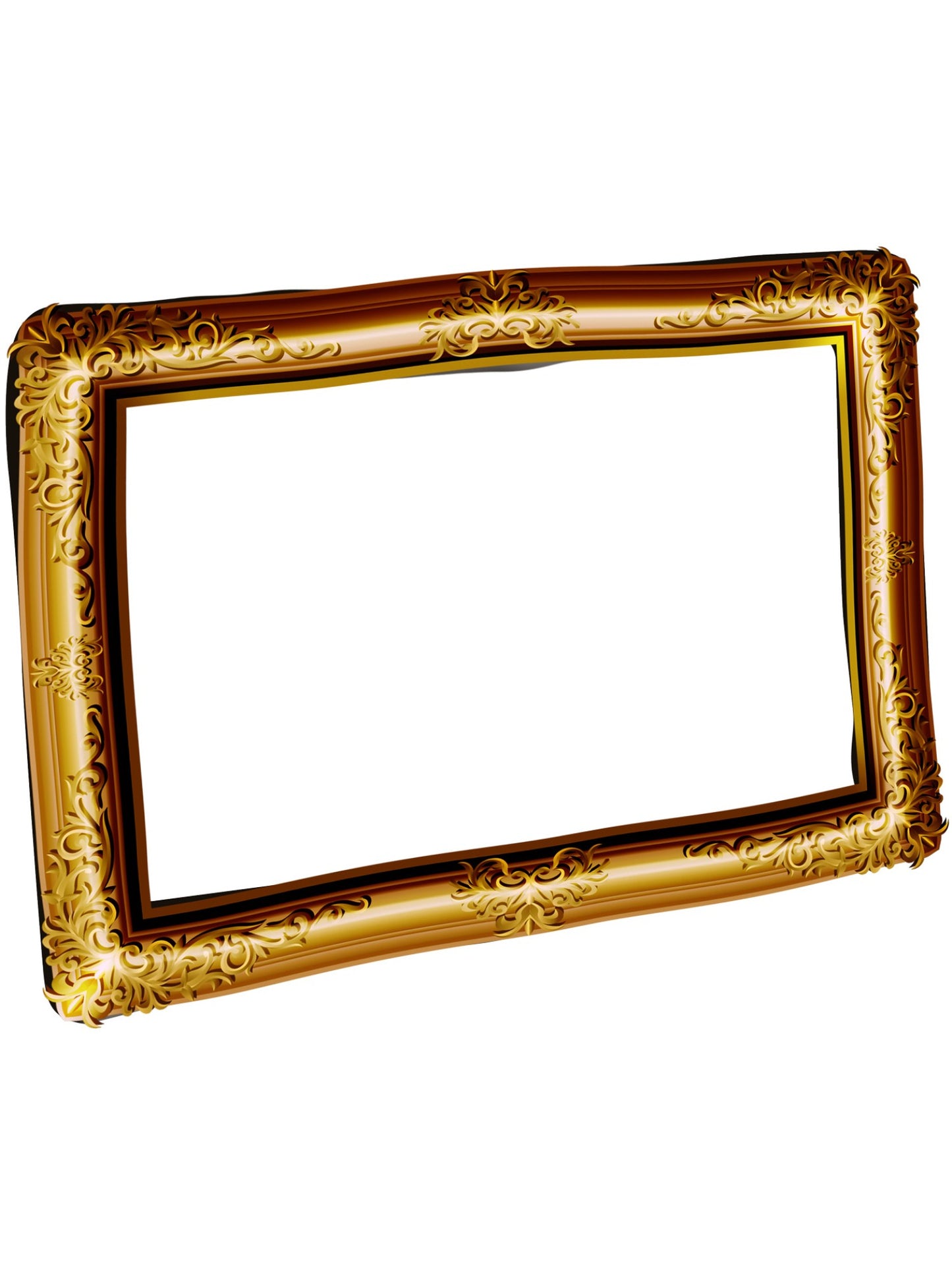 Smiffys aufblasbarer Bilderrahmen Gold für HEN/STAG-Party, 70 cm