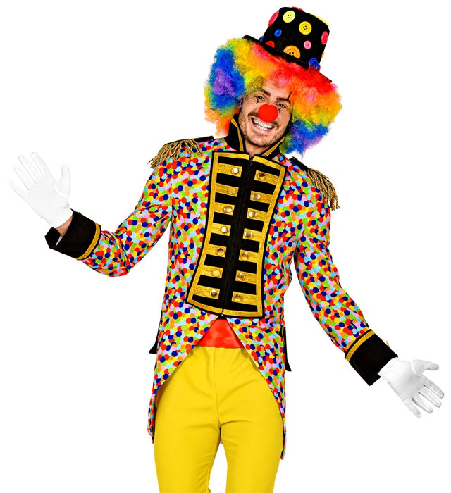 Herren Konfetti Paradefrack mit buntem Muster für Fasnacht und Karneval