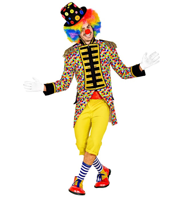 Herren Konfetti Paradefrack mit buntem Muster für Fasnacht und Karneval