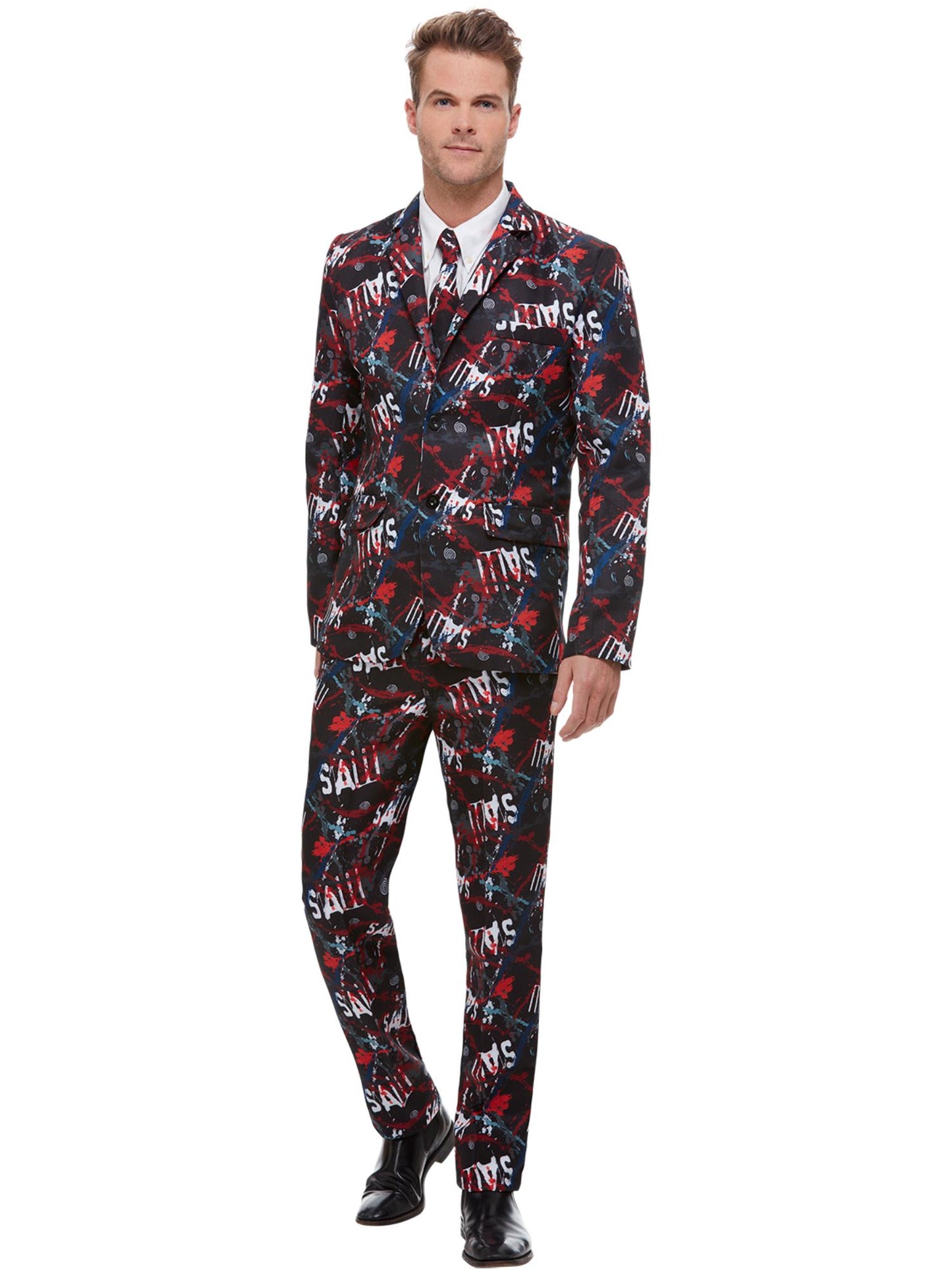 Smiffys SAW Stand Out Suit Kostüm für Herren in Schwarz