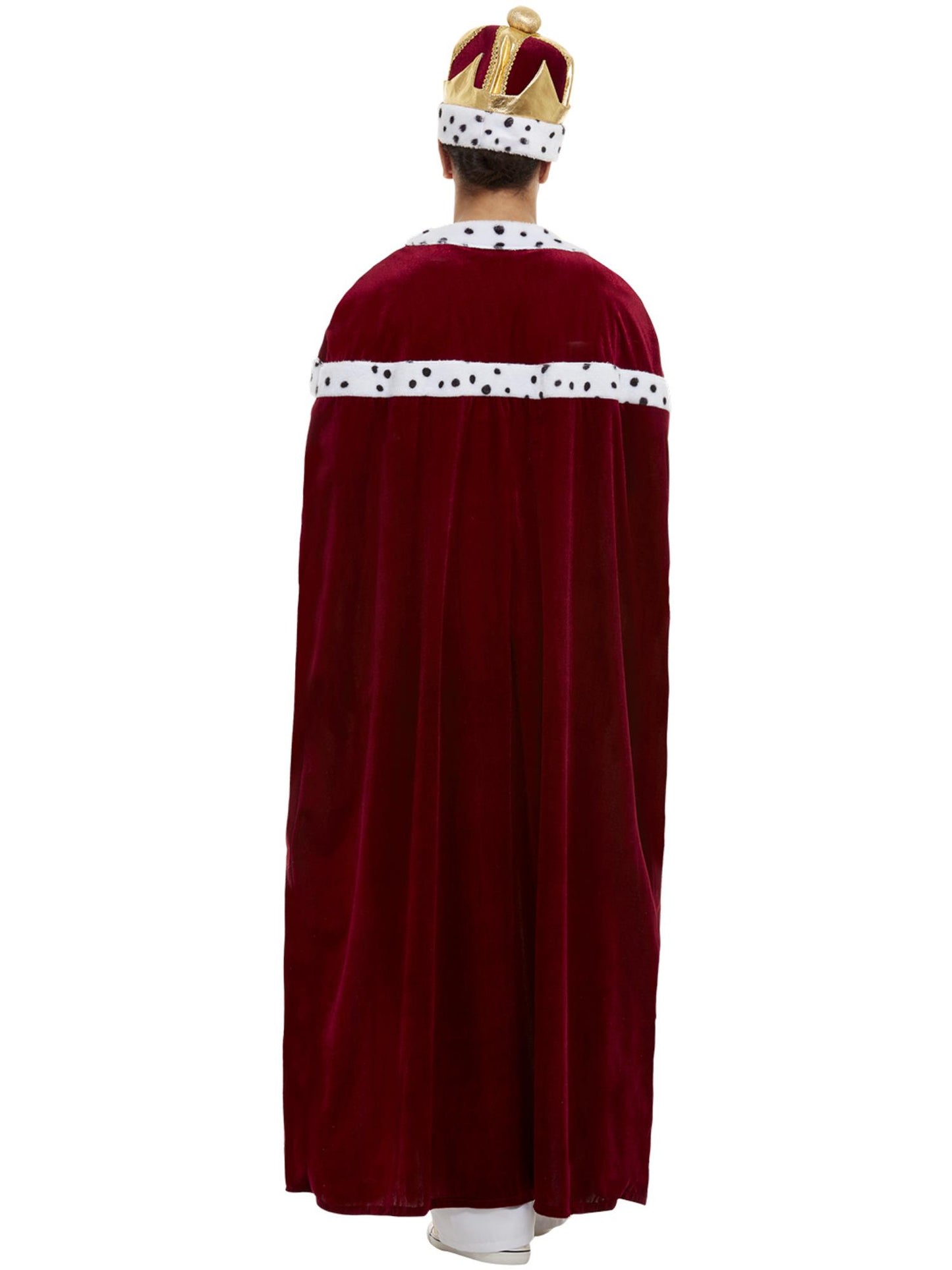 Smiffys Queen Deluxe Royal Costume Rot für Herren mit Robe, Hose und Krone – Detailansicht