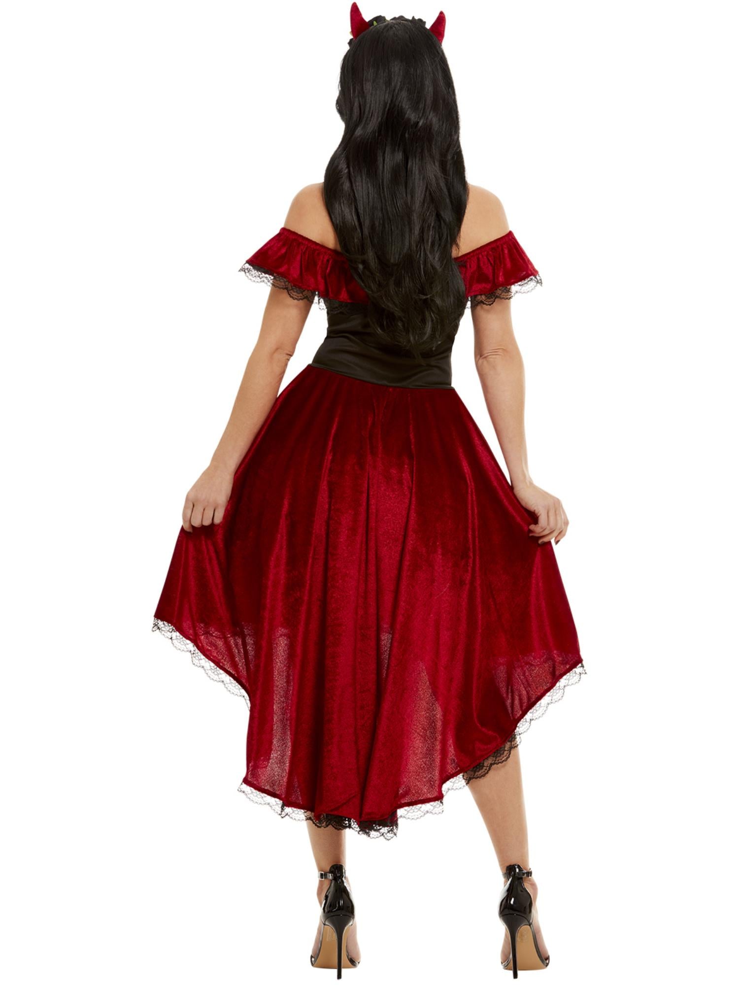 Smiffys DAYDEAD Devil-Kostüm für Damen in Rot – Detailansicht