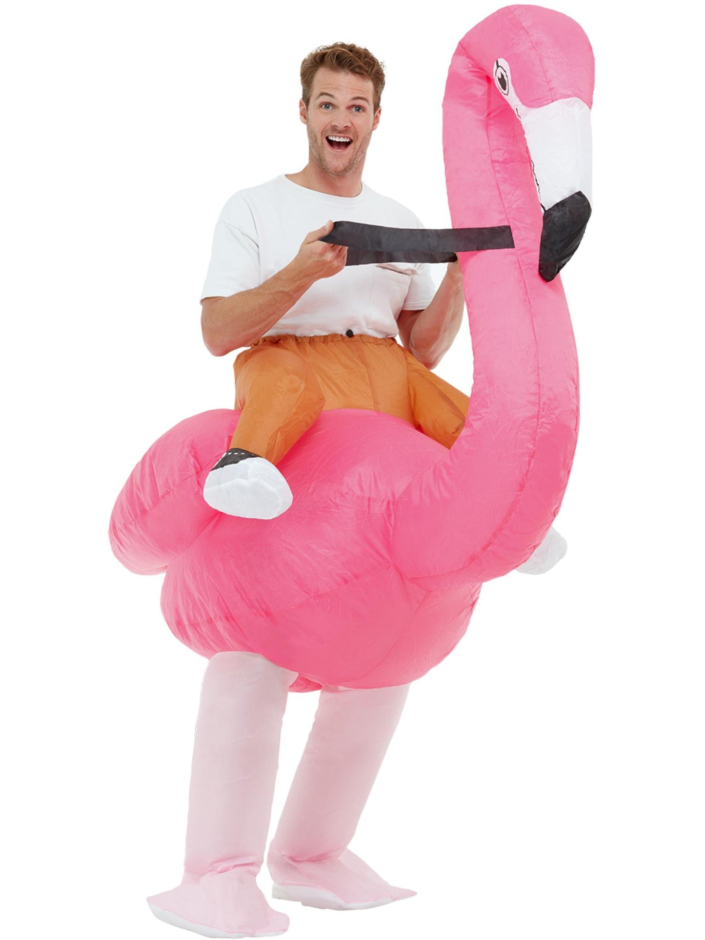 Smiffys BIRD Inflatable Ride Em Flamingo Costume, Pink CS für Unisex