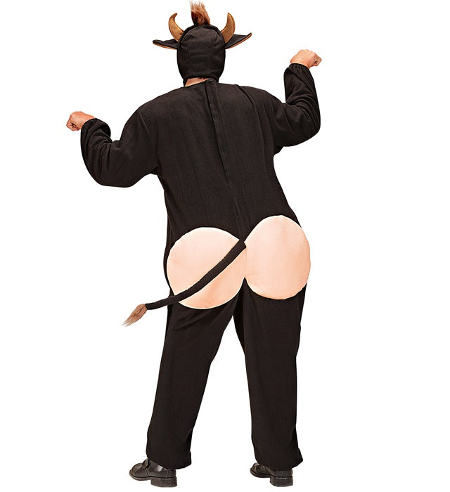 Stier Kostüm mit Kopfbedeckung und gepolstertem Gesäß für Fasnacht