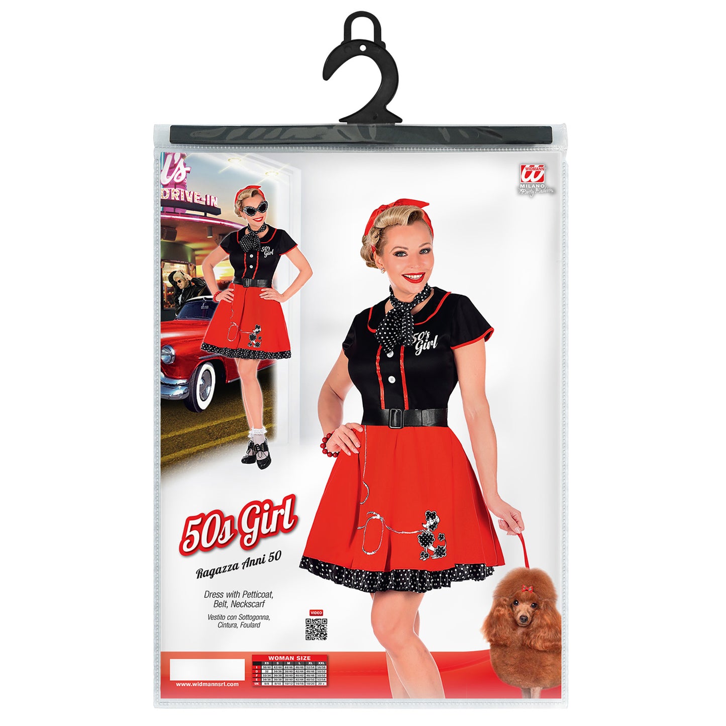 "50er JAHRE GIRL" (Kleid mit Petticoat, Gürtel, Halstuch) – Ansicht 5