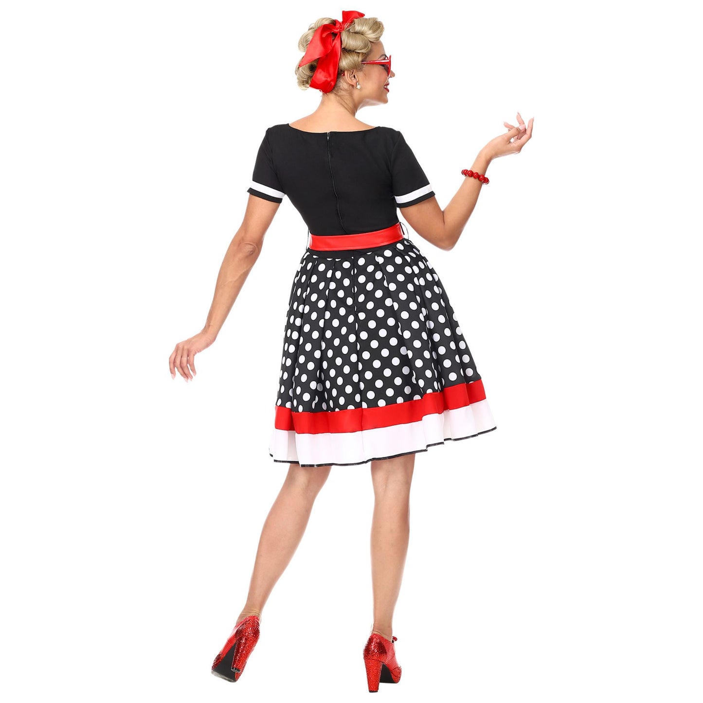 "50er JAHRE MODE" (Kleid mit Petticoat, Gürtel) – Ansicht 4