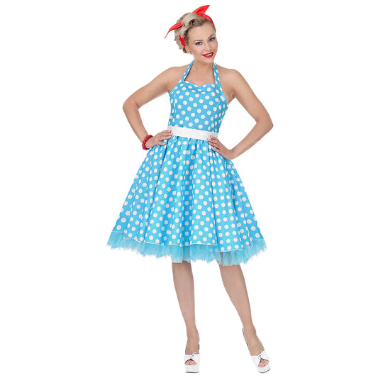 "50er JAHRE MODE" (Kleid mit Petticoat, Gürtel) – Vorderansicht
