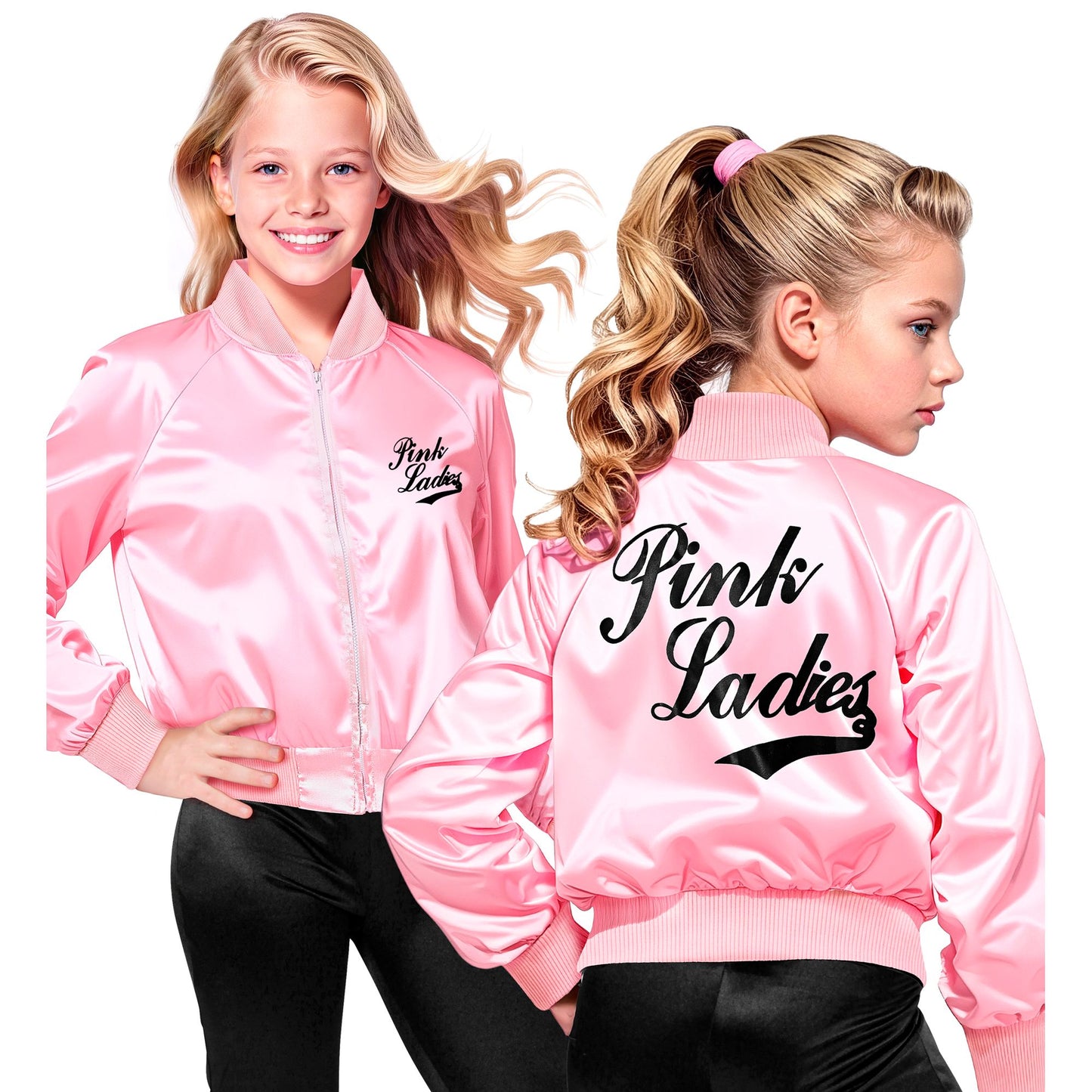"50S LADY" (Jacke aus Satin) – Vorderansicht