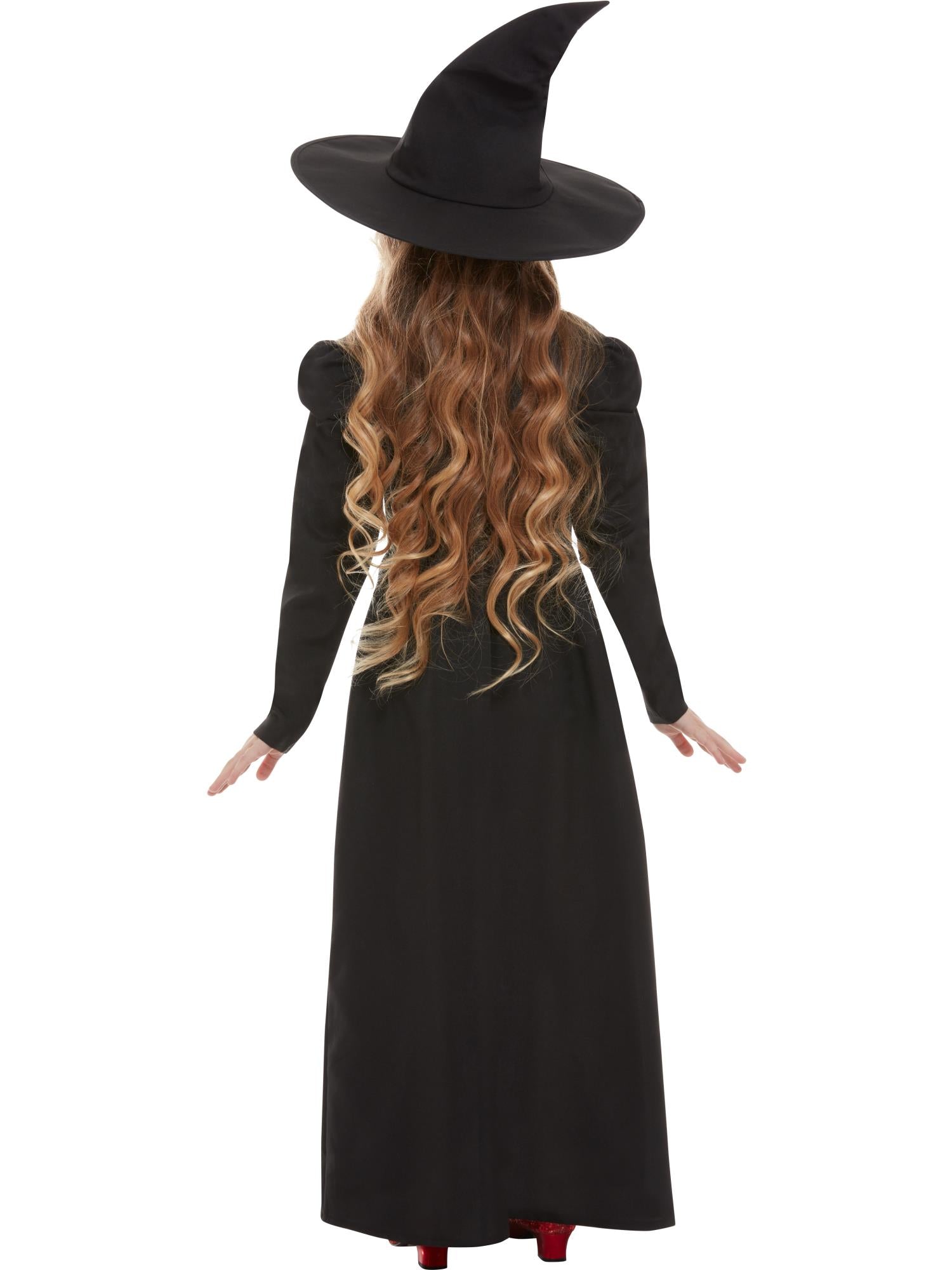 Smiffys Wicked Witch Kinderkostüm mit Kleid und Hut – Detailansicht